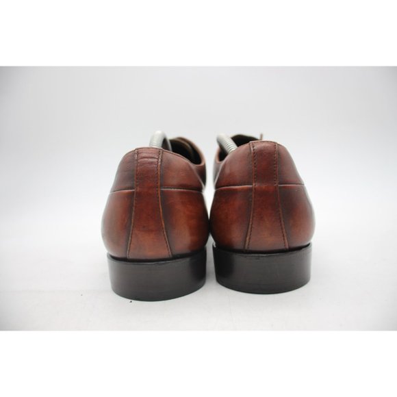 Prada Shoes Men's UK Size 8.5 2E Brown Leather Derby Cap Toe Lace-Up - Picture 5 of 12